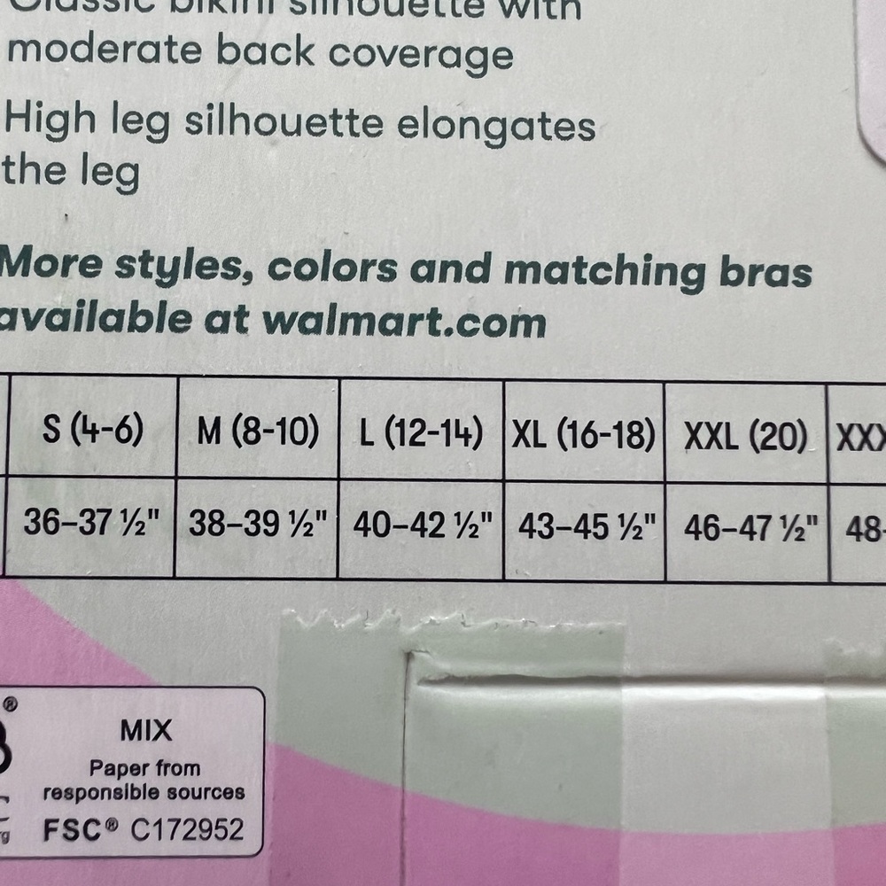 4-Pack High Leg Bikini Panties - Neutral & Pastel Mix (L) #C-18 - Picture 4 of 5